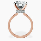 10kt Rose Gold Mystic Secret Halo Lab Diamond Ring side right image one