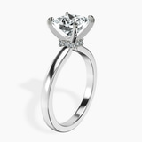 14ct White Gold Mystic Secret Halo Lab Diamond Ring standing product image one
