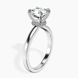 14ct White Gold Mystic Secret Halo Lab Diamond Ring standing product image one