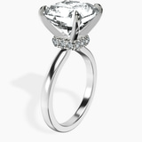 Platinum Mystic Secret Halo Lab Diamond Ring standing product image one
