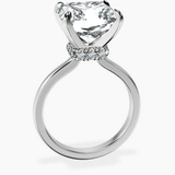 Platinum Mystic Secret Halo Lab Diamond Ring side right image one