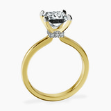 14ct Yellow Gold Mystic Secret Halo Lab Diamond Ring side right image one