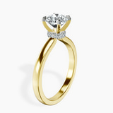 14kt Yellow Gold Mystic Secret Halo Lab Diamond Ring standing product image one