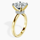 14kt Yellow Gold Mystic Secret Halo Lab Diamond Ring standing product image one