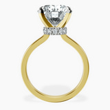 14kt Yellow Gold Mystic Secret Halo Lab Diamond Ring side right image one