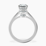 Platinum Siran Secret Halo Lab Diamond Ring side right image one