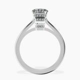 14kt White Gold Siran Secret Halo Lab Diamond Ring side right image one