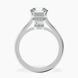 Platinum Siran Secret Halo Lab Diamond Ring side right image one