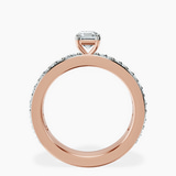 18kt Rose Gold Adele Side Stone Lab Diamond Ring side right image one