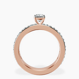 10kt Rose Gold Adele Side Stone Lab Diamond Ring side right image one