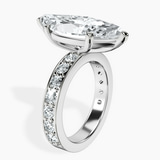 Platinum Adele Side Stone Lab Diamond Ring standing product image one