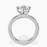 Platinum Adele Side Stone Lab Diamond Ring side right image one
