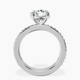 Platinum Adele Side Stone Lab Diamond Ring side right image one