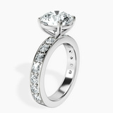 10kt White Gold Adele Side Stone Lab Diamond Ring standing product image one