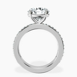 10kt White Gold Adele Side Stone Lab Diamond Ring side right image one