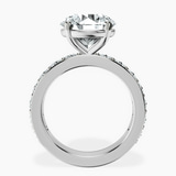 Platinum Adele Side Stone Lab Diamond Ring side right image one