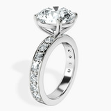 10kt White Gold Adele Side Stone Lab Diamond Ring standing product image one
