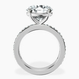 10kt White Gold Adele Side Stone Lab Diamond Ring side right image one