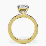 18kt Yellow Gold Adele Side Stone Lab Diamond Ring side right image one