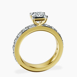 18kt Yellow Gold Adele Side Stone Lab Diamond Ring side right image one