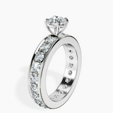 10kt White Gold Madeline Full Eternity Lab Diamond Ring standing product image one