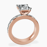 18kt Rose Gold Alfreda Half Eternity Lab Diamond Ring side right image one
