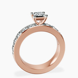 18kt Rose Gold Alfreda Half Eternity Lab Diamond Ring side right image one
