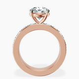 10kt Rose Gold Alfreda Half Eternity Lab Diamond Ring side right image one