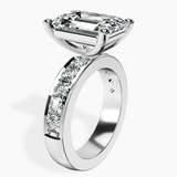 Platinum Alfreda Half Eternity Lab Diamond Ring standing product image one