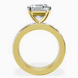 10kt Yellow Gold Alfreda Half Eternity Lab Diamond Ring side right image one