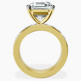 10kt Yellow Gold Alfreda Half Eternity Lab Diamond Ring side right image one