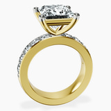10kt Yellow Gold Alfreda Half Eternity Lab Diamond Ring side right image one