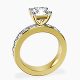 10kt Yellow Gold Alfreda Half Eternity Lab Diamond Ring side right image one