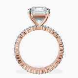 18kt Rose Gold Celeste Side Oval Lab Diamond Eternity Ring side right image one