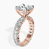 10kt Rose Gold Celeste Side Oval Lab Diamond Eternity Ring standing product image one