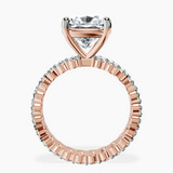 10kt Rose Gold Celeste Side Oval Lab Diamond Eternity Ring side right image one
