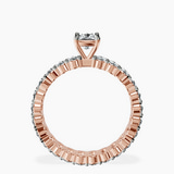 10kt Rose Gold Celeste Side Oval Lab Diamond Eternity Ring side right image one
