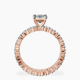 10kt Rose Gold Celeste Side Oval Lab Diamond Eternity Ring side right image one