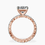 14kt Rose Gold Celeste Side Oval Lab Diamond Eternity Ring side right image one