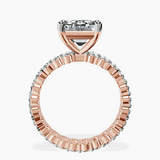 10kt Rose Gold Celeste Side Oval Lab Diamond Eternity Ring side right image one