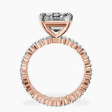 14kt Rose Gold Celeste Side Oval Lab Diamond Eternity Ring side right image one