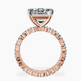 10kt Rose Gold Celeste Side Oval Lab Diamond Eternity Ring side right image one