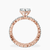 18kt Rose Gold Celeste Side Oval Lab Diamond Eternity Ring side right image one
