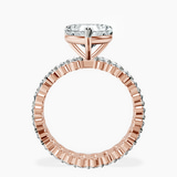 14kt Rose Gold Celeste Side Oval Lab Diamond Eternity Ring side right image one