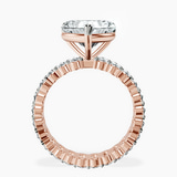 14kt Rose Gold Celeste Side Oval Lab Diamond Eternity Ring side right image one