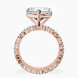 18kt Rose Gold Celeste Side Oval Lab Diamond Eternity Ring side right image one