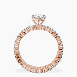 18kt Rose Gold Celeste Side Oval Lab Diamond Eternity Ring side right image one