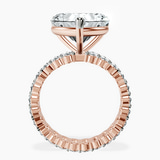 18kt Rose Gold Celeste Side Oval Lab Diamond Eternity Ring side right image one