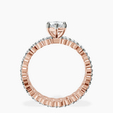 10kt Rose Gold Celeste Side Oval Lab Diamond Eternity Ring side right image one