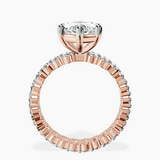 14kt Rose Gold Celeste Side Oval Lab Diamond Eternity Ring side right image one